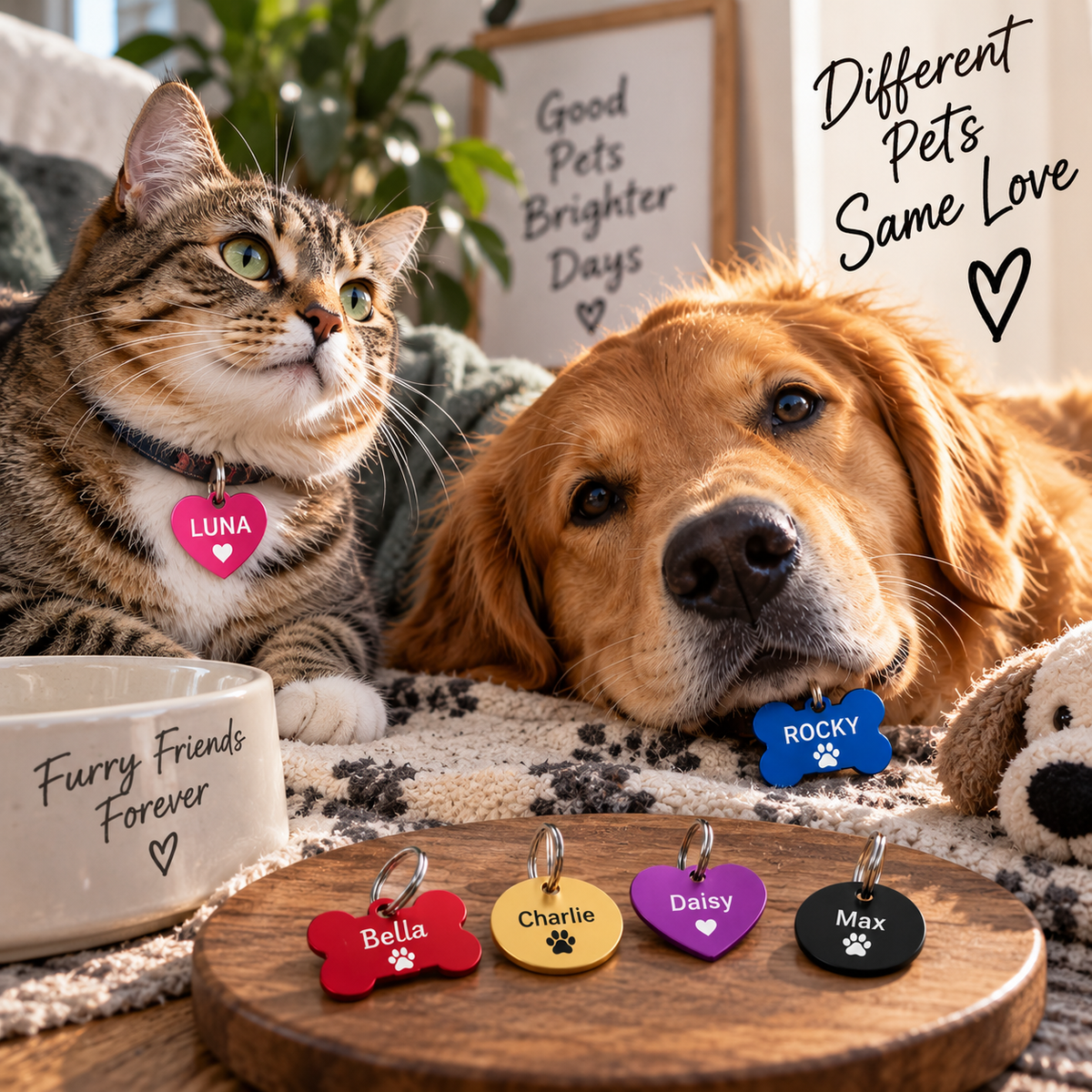 🐾 CUSTOM ENGRAVED PET TAG